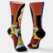 Abstrakter Barkeeper Cubist Socks Socken (Gewinkelt)