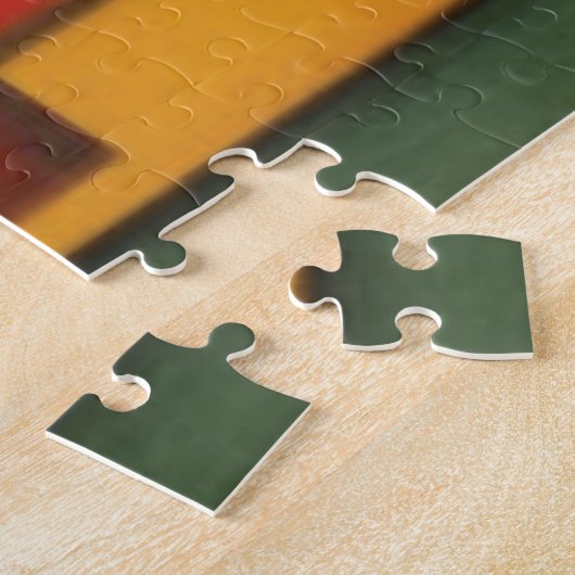 Abstrakter Barkeeper Kubist Jigsaw Puzzle (Seite)