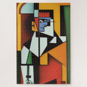Abstrakter Barkeeper Kubistisches Puzzle