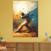 Abstrakter Baseball-Player - Dynamische Sportart Leinwanddruck (Insitu (Wohnzimmer))