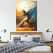 Abstrakter Baseball-Player - Dynamische Sportart Leinwanddruck (Insitu (Schlafzimmer))