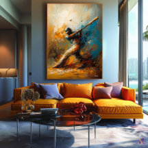 Abstrakter Baseball-Player - Dynamische Sportart