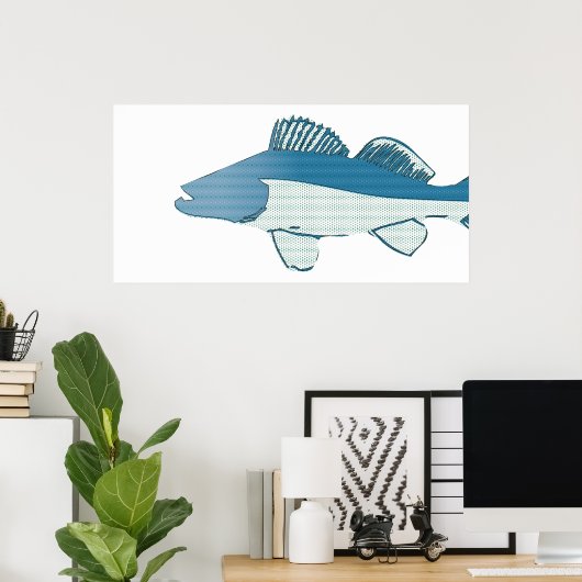 abstrakter Bass Poster (Heimbüro)