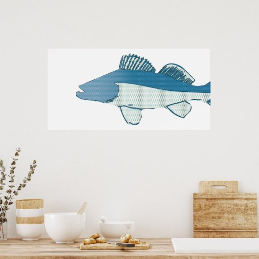 abstrakter Bass Poster (Küche)