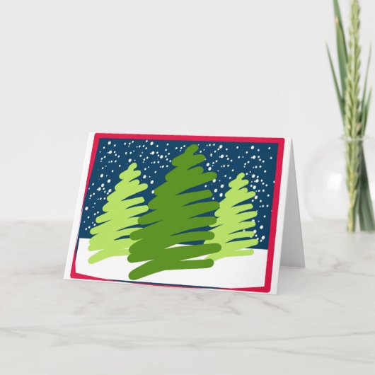 Abstrakter Baum 2 Feiertagskarte (Vorderseite)