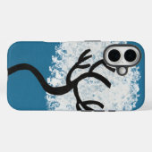 Abstrakter Baum auf blauem Hintergrund Case-Mate iPhone Hülle (Rückseite (Horizontal))