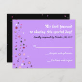 Abstrakter Baum Bat Mitzvah Einladung Antwort (Vorne/Hinten)