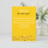 ABSTRAKTER BAUM Bat Mitzvah Party Card Gold Einladung (Stehend Vorderseite)