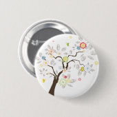 Abstrakter Baum Button (Vorne & Hinten)