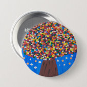 Abstrakter Baum Button (Vorne & Hinten)