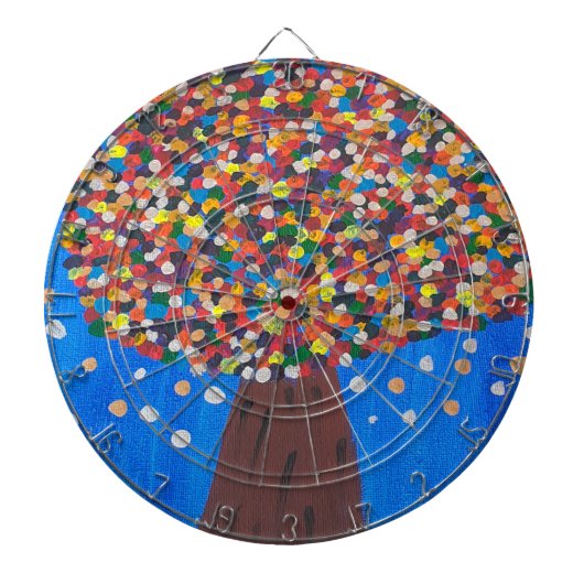 Abstrakter Baum Dartscheibe (vorne)