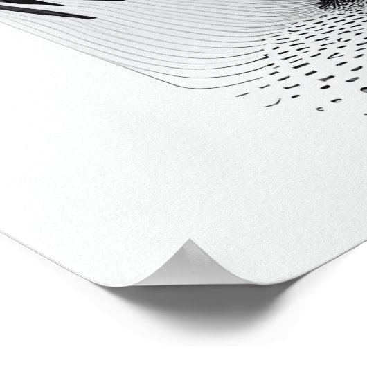 Abstrakter Baum der optischen Illusion von B&W Poster (Ecke)