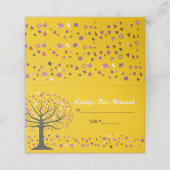 ABSTRAKTER BAUM DES LEBENS BAT Mitzvah Sitzplatz B Platzkarte (Außenseite Aufgefaltet)