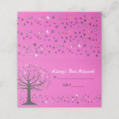 ABSTRAKTER BAUM DES LEBENS BAT Mitzvah Sitzplatz B Platzkarte (Außenseite Aufgefaltet)