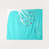 Abstrakter Baum des Party Foto Op Hintergrund Wandteppich (Vorderseite (Horizontal))