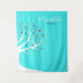 Abstrakter Baum des Party Foto Op Hintergrund Wandteppich (Vorderseite)