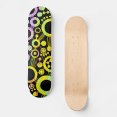 Abstrakter Baum - Farbtex 01 Skateboard (Vorderseite)