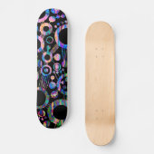 Abstrakter Baum - Farbtex 03 Skateboard (Vorderseite)