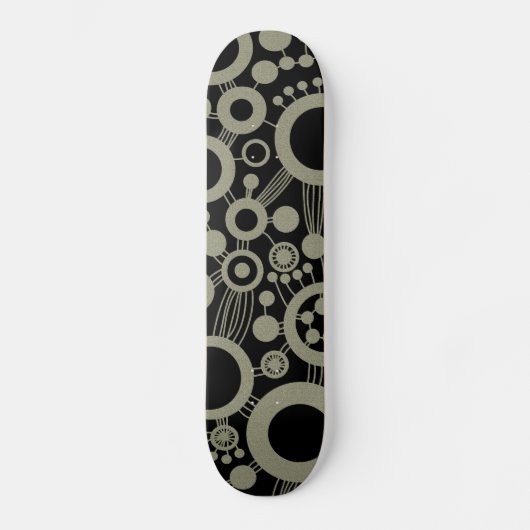Abstrakter Baum - Farbtex 04 Skateboard (Vorderseite)