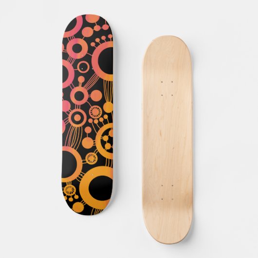 Abstrakter Baum - Farbtex 06 Skateboard (Vorderseite)