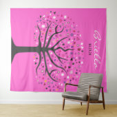 Abstrakter Baum Foto Op Vor Hintergrund Einladung Wandteppich (Beispiel (Horizontal))