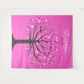 Abstrakter Baum Foto Op Vor Hintergrund Einladung Wandteppich (Vorderseite (Horizontal))