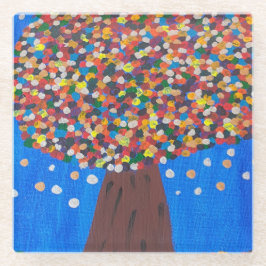 Abstrakter Baum Glasuntersetzer