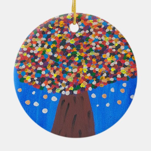 Abstrakter Baum Keramik Ornament (Hinten)