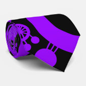 Abstrakter Baum - Lila und schwarz Krawatte (Gerollt)