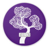 Abstrakter Baum mit Kreisen und Name königlichen l Keramikknauf (Vorderseite)