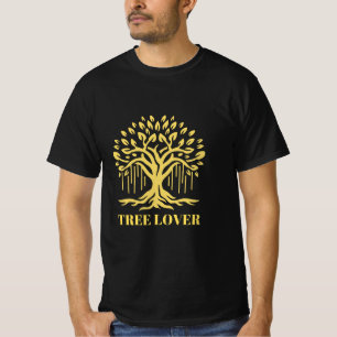 Abstrakter Baum mit Sonnen-T-Shirt-Design T-Shirt