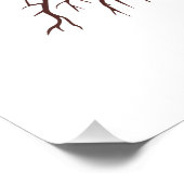 Abstrakter Baum mit Wurzeln und bunten Blätter. Fotodruck (Ecke)