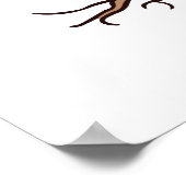 Abstrakter Baum mit Wurzeln und bunten Blätter. Poster (Ecke)