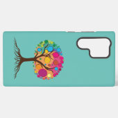 Abstrakter Baum mit Wurzeln und bunten Blätter. Samsung Galaxy Hülle (Rückseite (Horizontal))