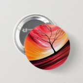 Abstrakter Baum - Moderne Kunst Button (Vorne & Hinten)