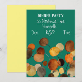 Abstrakter Baum Moderne Kunst Erdnähe Party Einladung