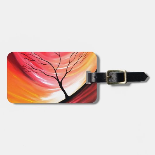 Abstrakter Baum - Moderne Kunst Gepäckanhänger (Vorderseite horizontal)