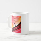 Abstrakter Baum - Moderne Kunst Kaffeetasse (Vorderseite Links)