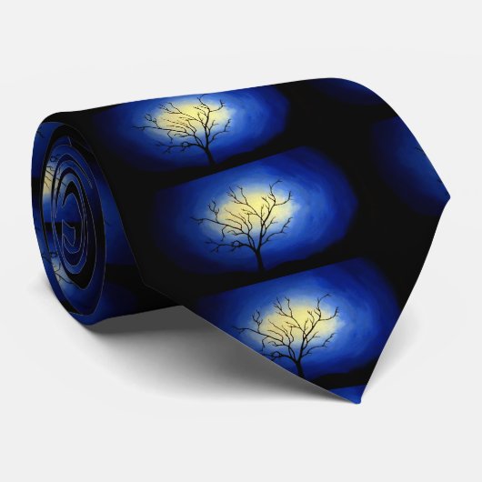 Abstrakter Baum - Moderne Kunst Krawatte (Gerollt)