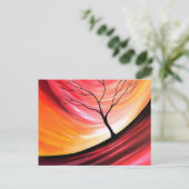 Abstrakter Baum - Moderne Kunst Postkarte (Stehend Vorderseite)