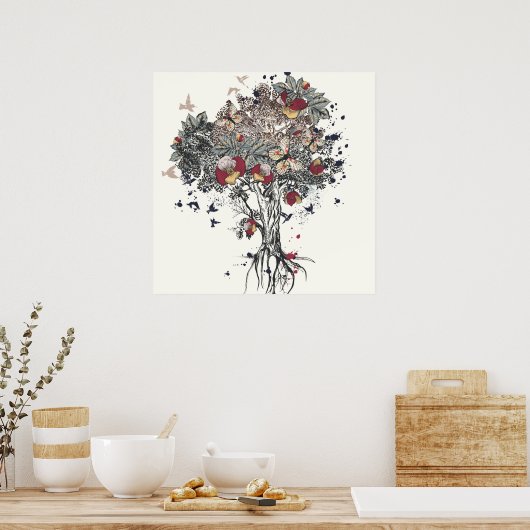 Abstrakter Baum Poster (Küche)