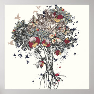 Abstrakter Baum Poster