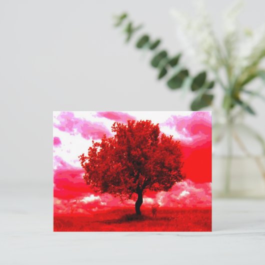 Abstrakter Baum Postkarte (Stehend Vorderseite)