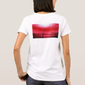 Abstrakter Baum Rot Weiß Elegantes modernes Templa T-Shirt (Rückseite)