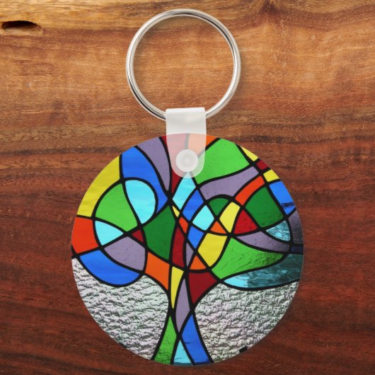 Abstrakter Baum Schlüsselanhänger (Vorderseite)