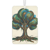 Abstrakter Baum spielerische Kunst Autolufterfrischer (Rückseite)