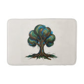 Abstrakter Baum spielerische Kunst Badematte (Vorderseite)