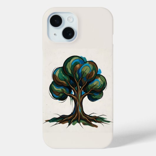 Abstrakter Baum spielerische Kunst Case-Mate iPhone Hülle (Rückseite)