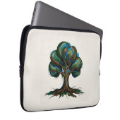 Abstrakter Baum spielerische Kunst Laptopschutzhülle (Vorne Rechts)