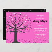 Abstrakter Baum Süß 16 16 Einladung (Vorne/Hinten)